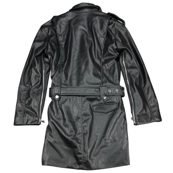 Zara Black Faux Leather Dress XS - Picture 10 of 13